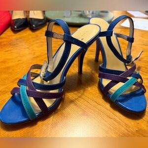 Kate Spade Blue and Purple Strappy Heels